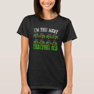 Kinder ich bin so viele Traktoren alt Kind 8. Gebu T-Shirt