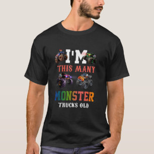 Kinder ich bin viele Monster Truck Alte 4. Geburts T-Shirt