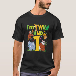 Kinder ich bin wild und ein Safari Zoo Tier Thema T-Shirt