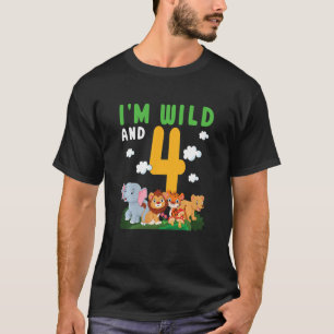 Kinder Ich bin wild Und One Safari-Zoo-Tier-Thema T-Shirt