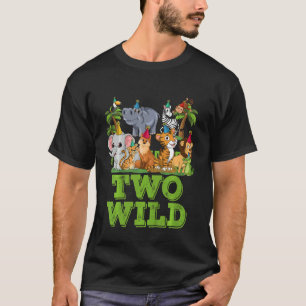 Kinder ich bin wild und zwei 2 Geburtstage 2 Jahre T-Shirt