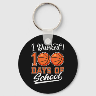 Kinder ich Dunked 100 Tage der Schule Basketball 1 Schlüsselanhänger