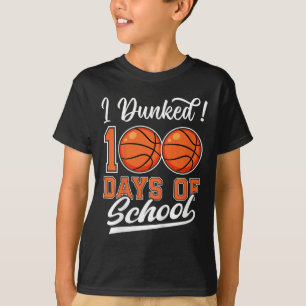 Kinder ich Dunked 100 Tage der Schule Basketball 1 T-Shirt