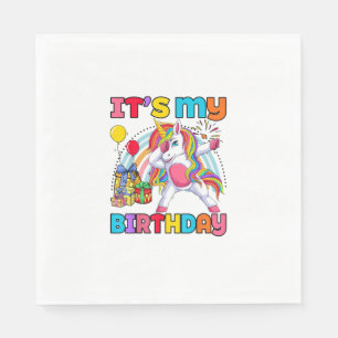 Kinder, ich habe Geburtstag, Dabbing-Einhorn, Rege Serviette