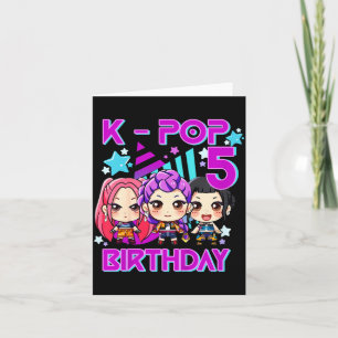 Kinder, ich habe meinen 5. Geburtstag, süße Chibi Karte
