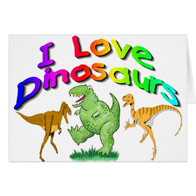 Kinder"ich Liebe-Dinosaurier" Geschenke (Vorderseite (Horizontal))