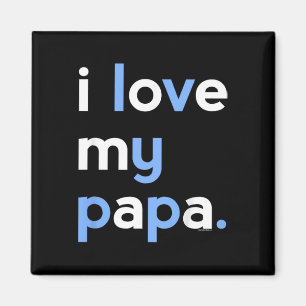 Kinder Ich Liebe Mein Papa-Shirt Für Jungen Vater Magnet