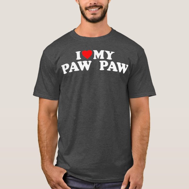 Kinder ich Liebe meine Paw Kindermädchen Junge Mäd T-Shirt (Vorderseite)