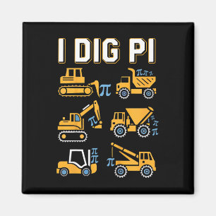 Kinder, ich mag Pi Lustiger Pi-Tag 3.14 Baulastwag Magnet
