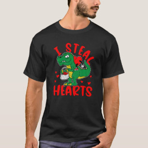 Kinder ich stehle Herzen Trex Dino Kleinkind Boy V T-Shirt