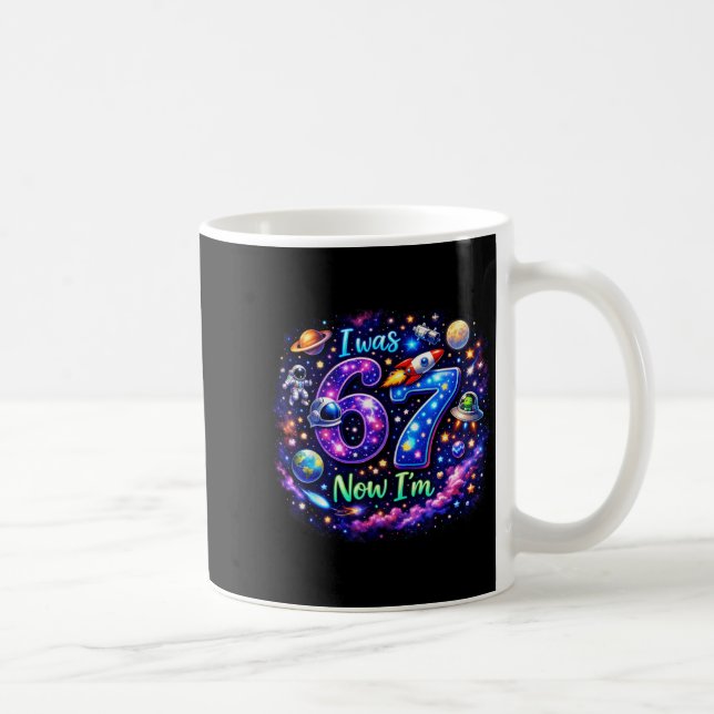 Kinder Ich war 6 Jetzt bin ich 7 Junge 6 7 Galaxy  Kaffeetasse (Rechts)
