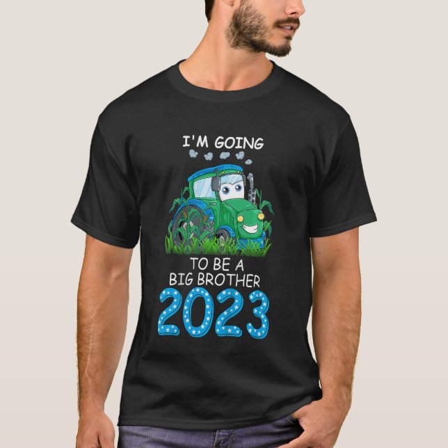 Kinder Ich werde 2023 ein großer Bruder sein T-Shirt (Vorderseite)