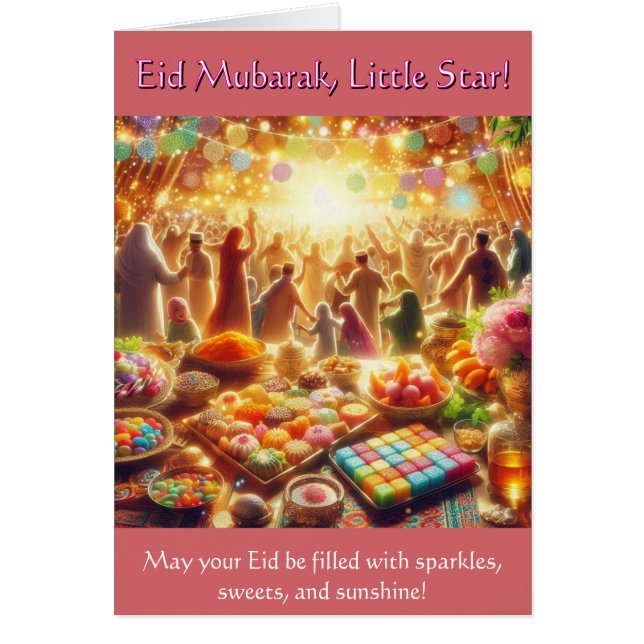 Kinder-ID-Karte - Eid Mubarak Little Star (Vorne)