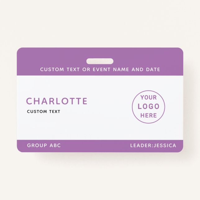 Kinder ID Lanyard Template Music Tour Schule Ausweis (Vorderseite)