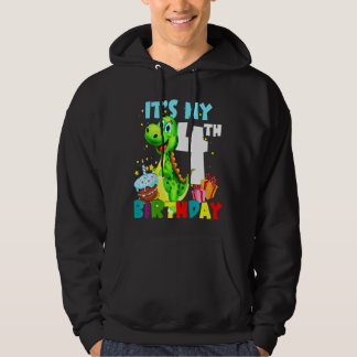 Kinder ihre 4 Geburtstagskinder glücklich 4 Jahre  Hoodie