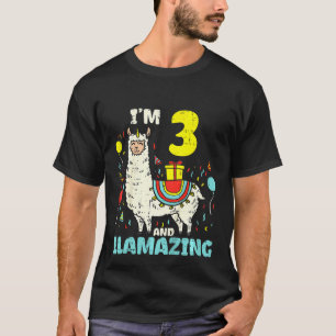 Kinder im 3 Llamazing Llama Niedlich Alpaca Tier 3 T-Shirt