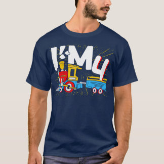 Kinder Im 4-tägigen Dampflokomotive niedlich 4. Ge T-Shirt