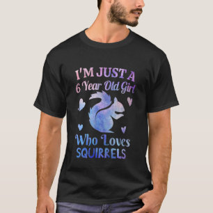 Kinder im 6. Lebensjahr Eichhörnchen Kleidung Mädc T-Shirt