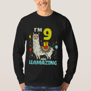 Kinder im 9 Llamazing Llama Niedlich Alpaca Tier 9 T-Shirt