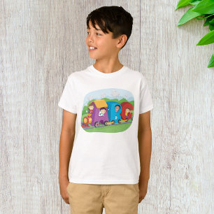 Kinder im Alphabet-Zug T-Shirt