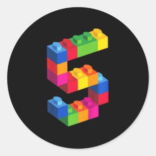 Kinder im Alter von 5 Jahren Gebäude blockiert Geb Runder Aufkleber