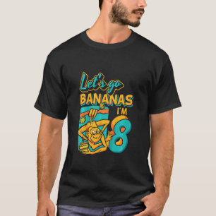 Kinder im Alter von 8 Jahren gehen Bananen Affe 8. T-Shirt