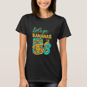 Kinder im Alter von 8 Jahren gehen Bananen Affe 8. T-Shirt