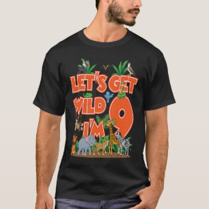 Kinder im Alter von 9 Jahren lass`s wild i`m 9 zoo T-Shirt