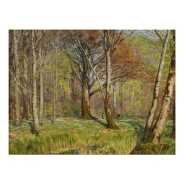 Kinder im Frühjahrswald H.A. Brendekilde Poster