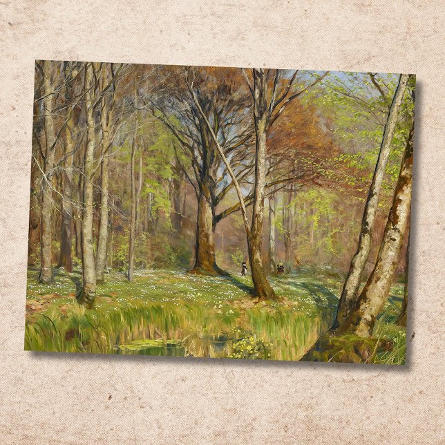 Kinder im Frühjahrswald H.A. Brendekilde Postkarte (Von Creator hochgeladen)