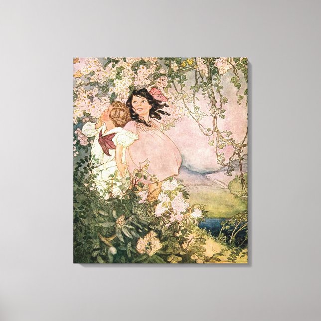Kinder im Frühling von Ruth Hallock Leinwanddruck (Vorderseite)