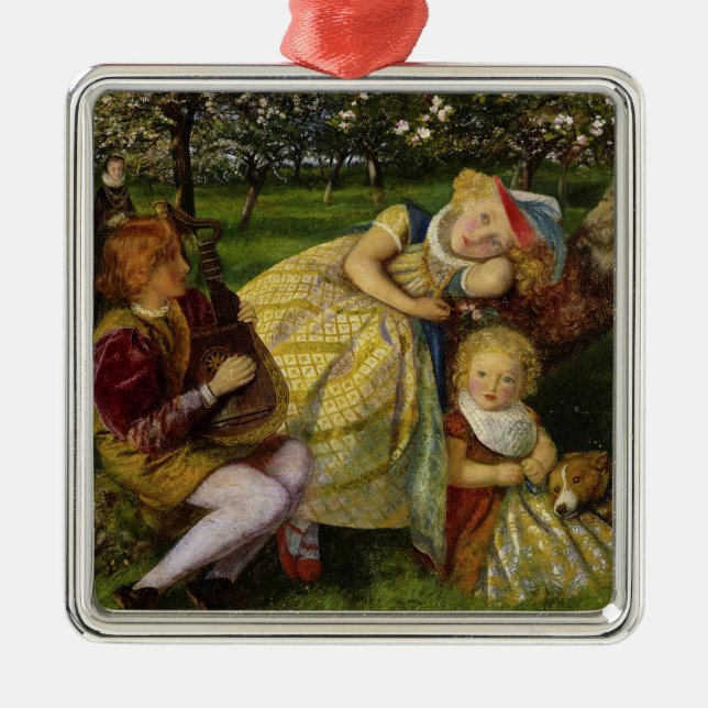 Kinder im Königsgarten Ornament Aus Metall (Vorne)