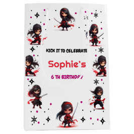 Kinder im Ninja-Stil zum Geburtstag Mädchen Mittlere Geschenktüte