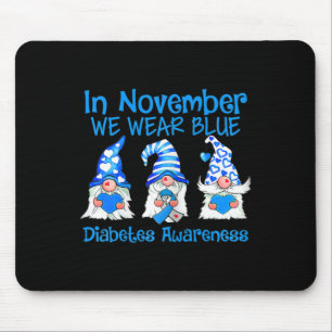 Kinder im November wir tragen blaue Gnomen T1d Dia Mousepad