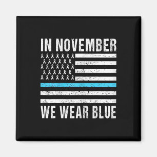 Kinder im November Wir tragen blaues Diabetes. Magnet