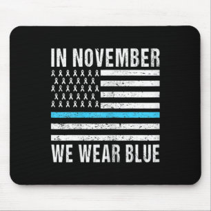 Kinder im November Wir tragen blaues Diabetes. Mousepad
