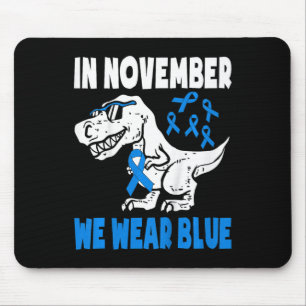 Kinder im November Wir tragen blaues Diabetes. Mousepad