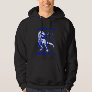 Kinder im November wir tragen Blue T Rex Kinderdia Hoodie