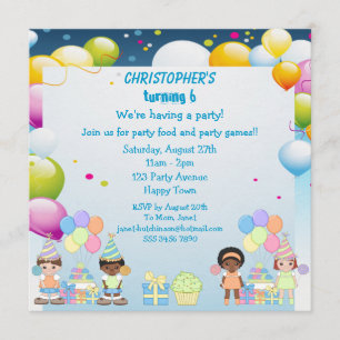 Kinder im Party Playground laden ein Einladung