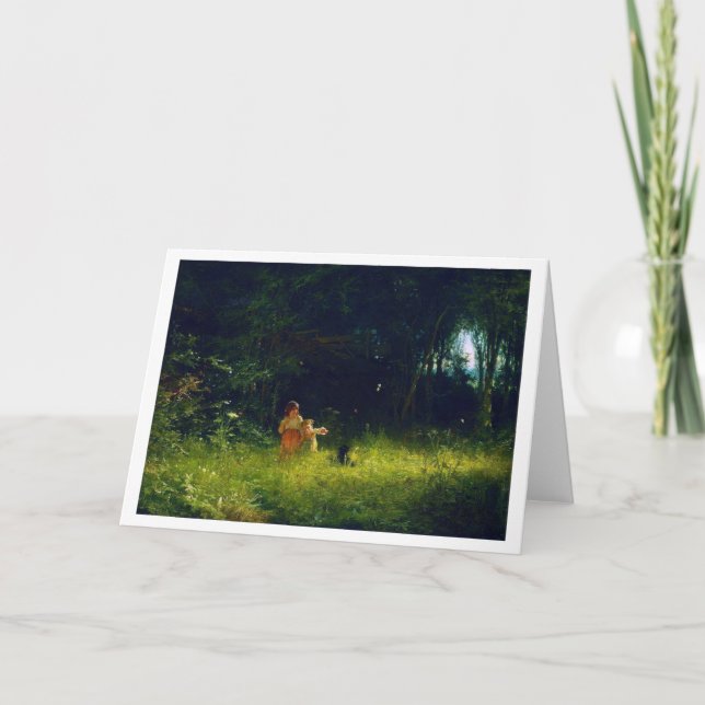 Kinder im Wald, Ivan Kramskoi Karte (Vorderseite)