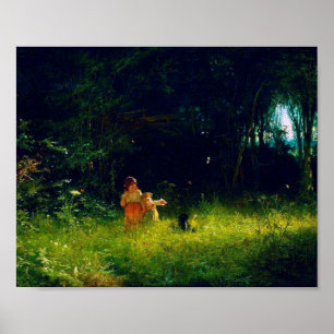 Kinder im Wald, Ivan Kramskoi Poster