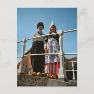 Kinder in den niederländischen Nationalkostümen Postkarte