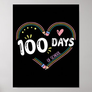 Kinder in der Schule 100 Tage Poster