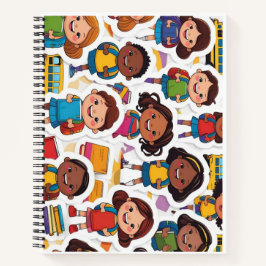 Kinder in Netbook-Welten Notizbuch