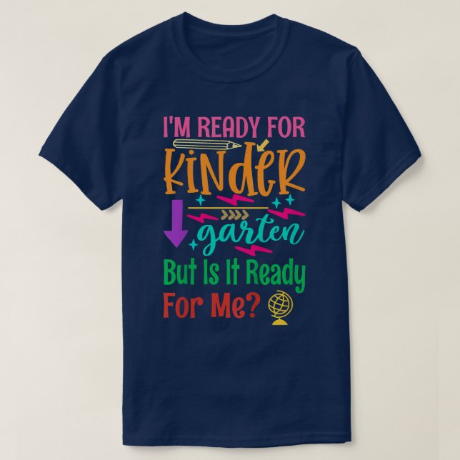 Kinder in SchulOutfits für Mädchen im Kindergarten T-Shirt (Design vorne)