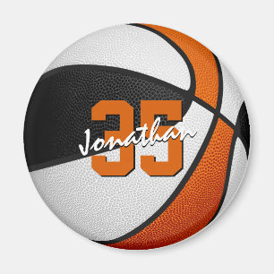 Kinder in schwarz-orangefarbenem Party - Basketbal Magnet