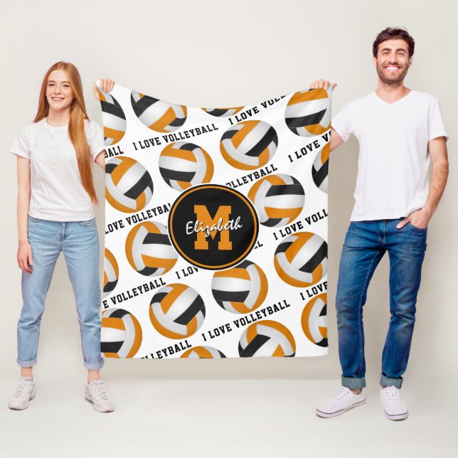 Kinder in schwarz-orangefarbenen Lieben Fleecedecke (Beispiel)