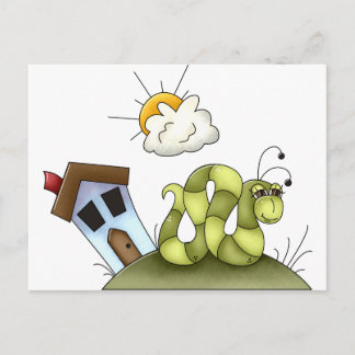 Kinder-Inchworm-Haus Postkarte