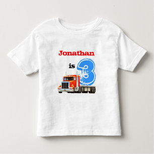 Kinder individueller Name und Alters-LKW-3. Kleinkind T-shirt