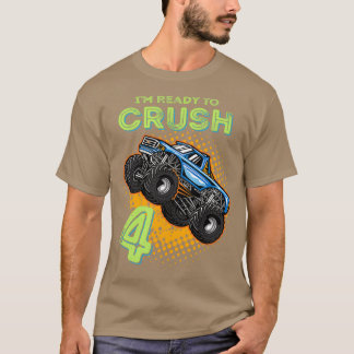 Kinder Ix27m Bereit zum Crush 4 Monster Truck 4 Ja T-Shirt